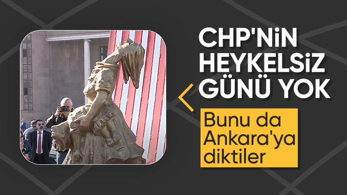 CHP’li Ankara Büyükşehir Belediyesi heykel açılışı yaptı